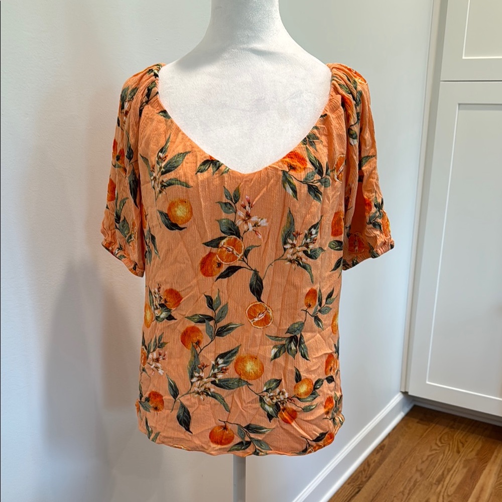 Floral Orange Women's Top